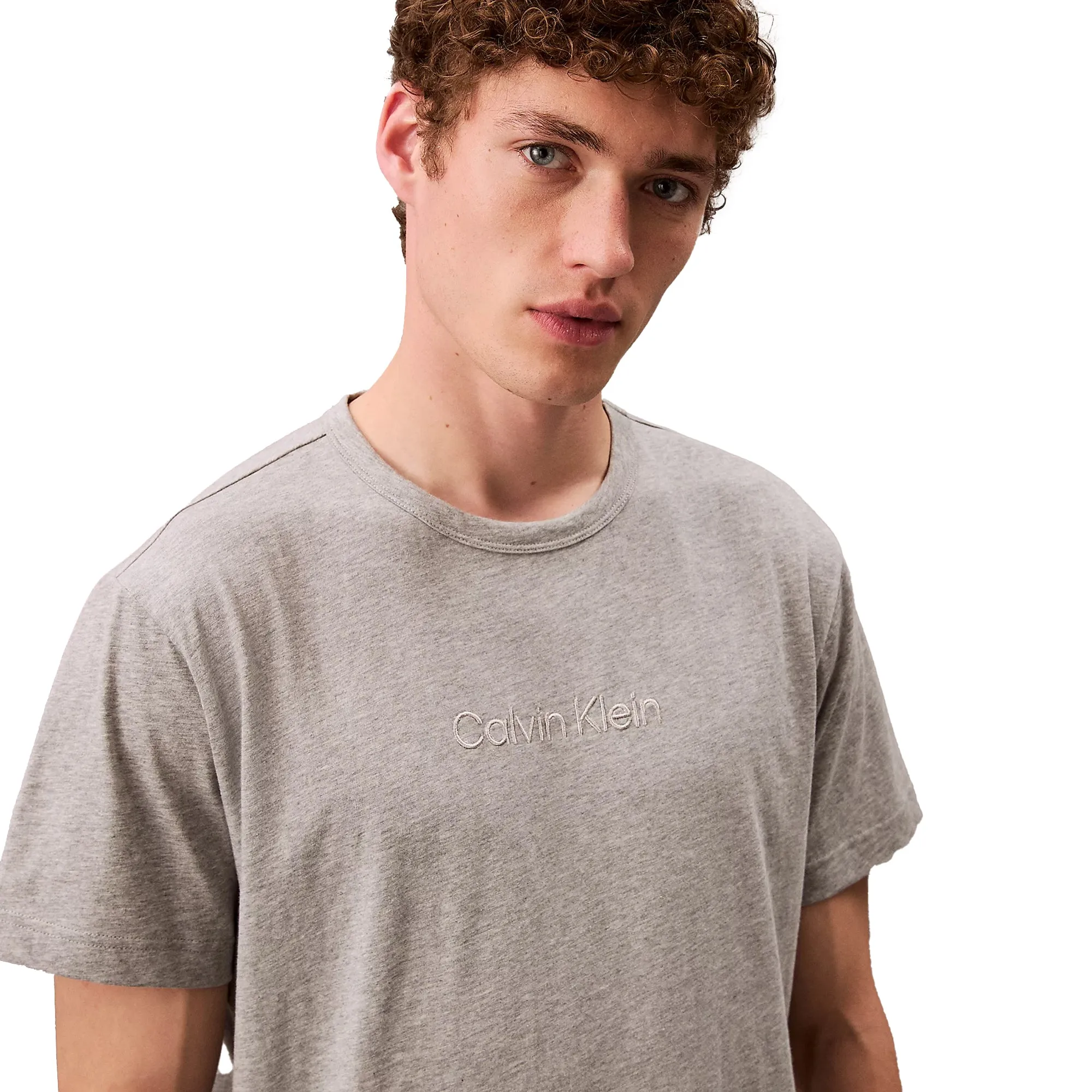 Calvin Klein Cotton Crew T-Shirt Grey Heather
