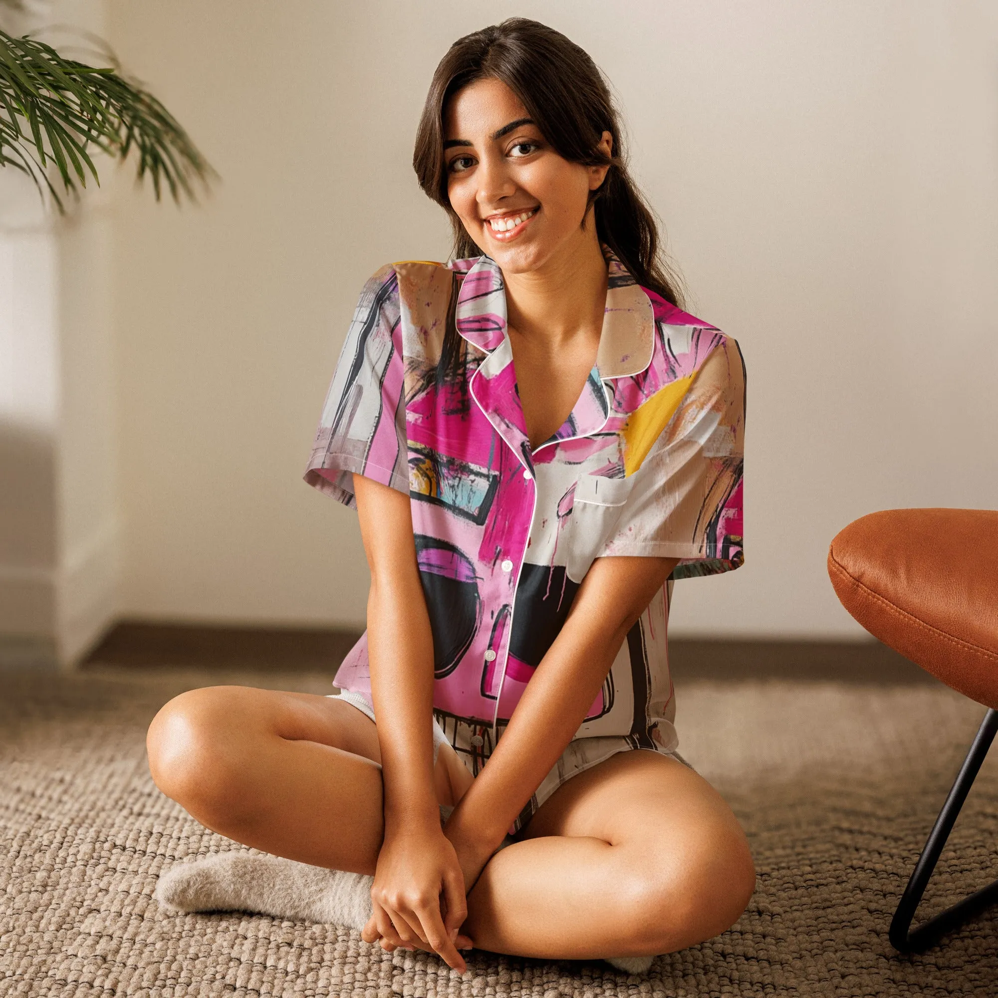 DUO MODERN "Dead Cute" Short Sleeve Pajama Top