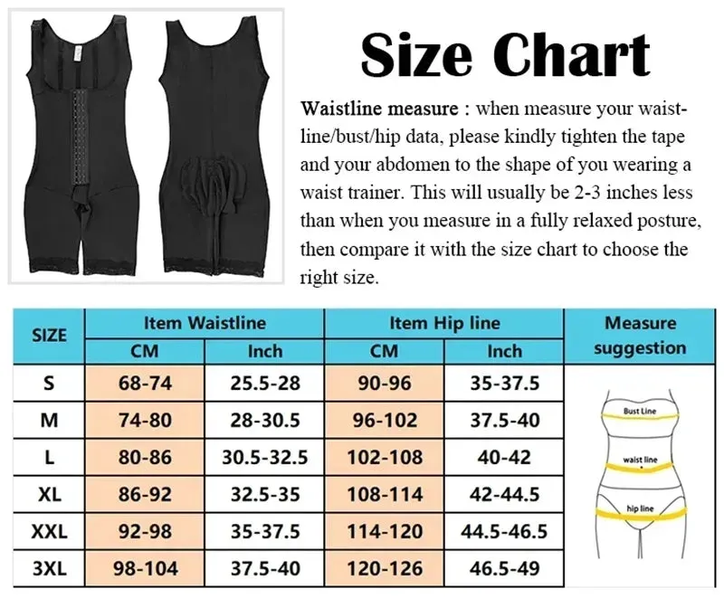 High Compression Body Shapewear Women Corrective Girdle Tummy Control