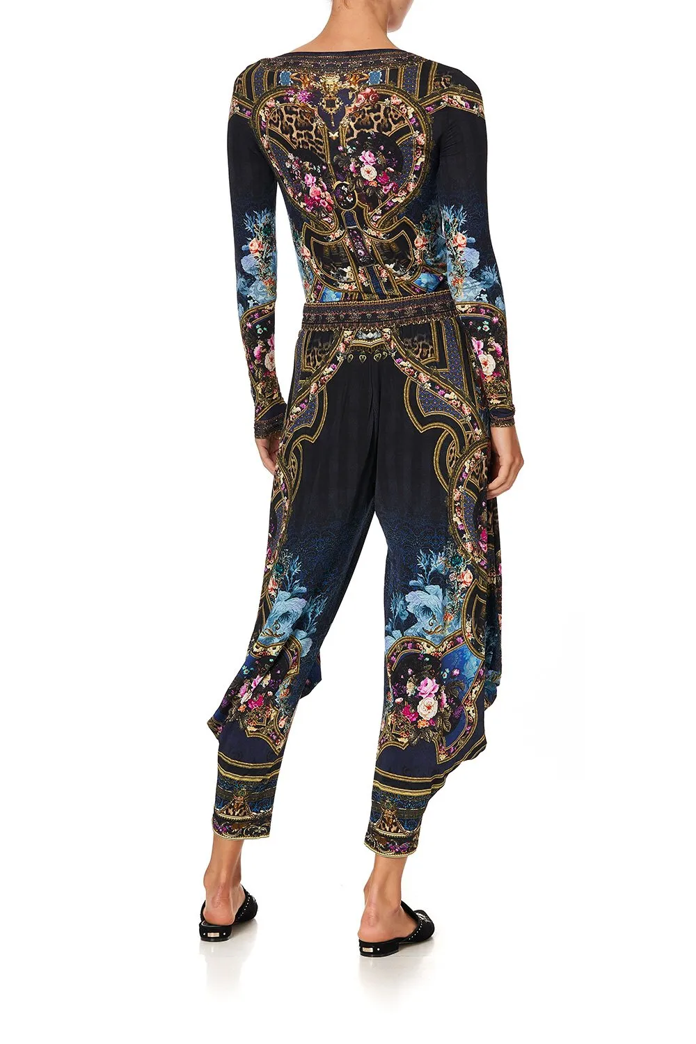 JERSEY DRAPE PANT WITH POCKET FIELDS OF TREASURE