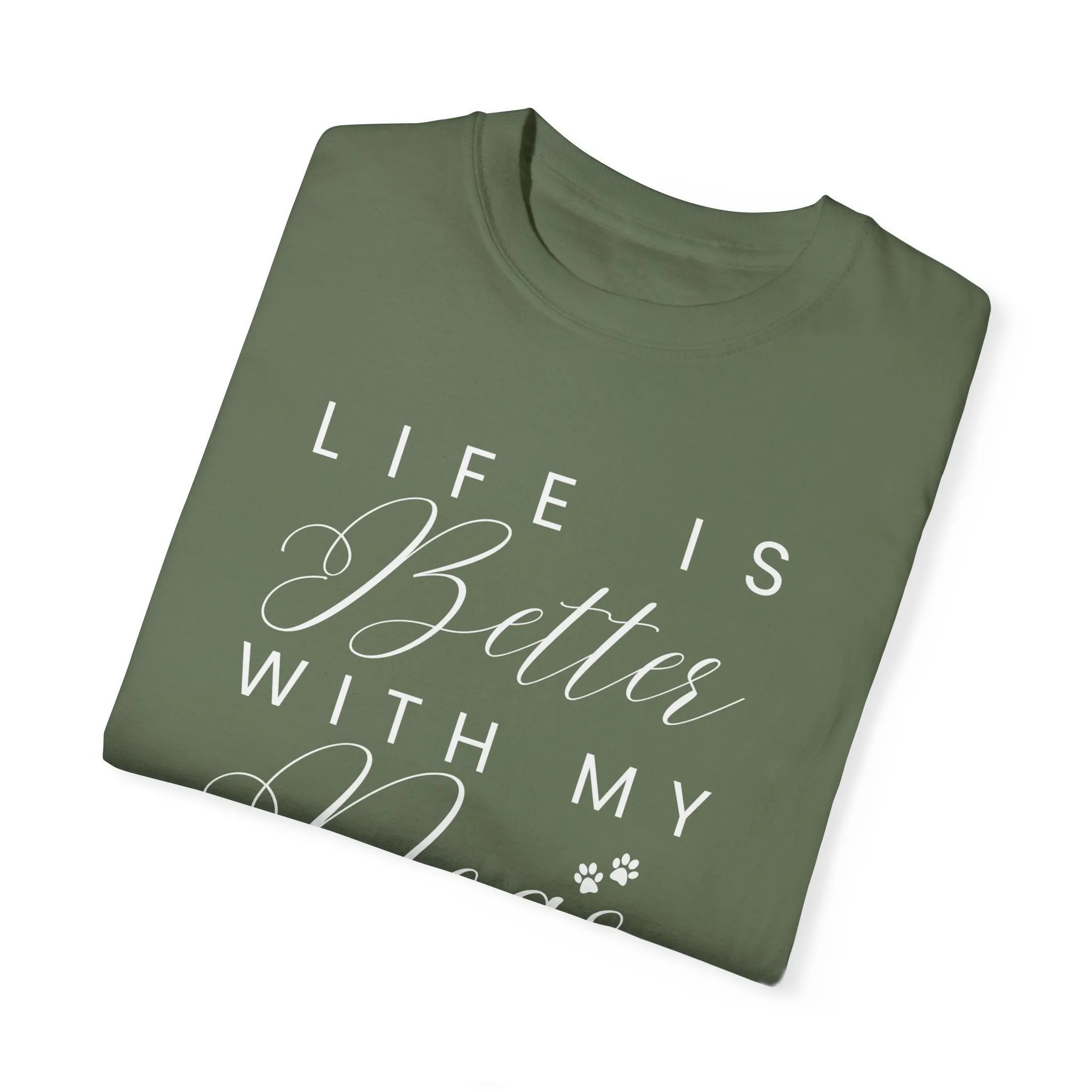 Life is Better with My Dogs Comfort Colors Women's Tee - Cozy Canine Style