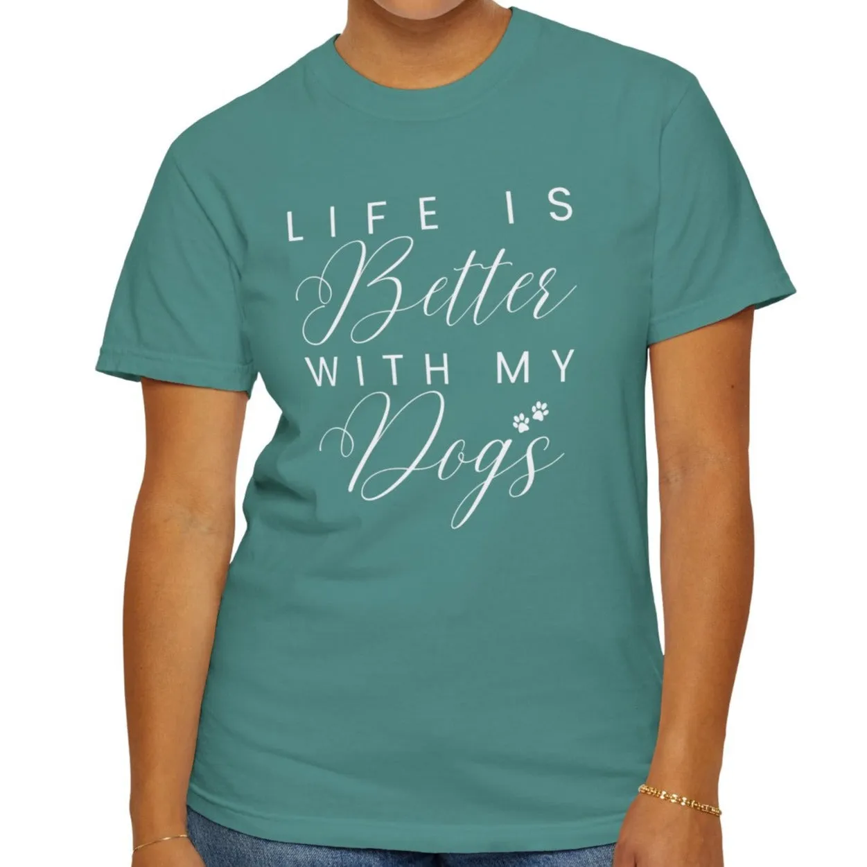 Life is Better with My Dogs Comfort Colors Women's Tee - Cozy Canine Style