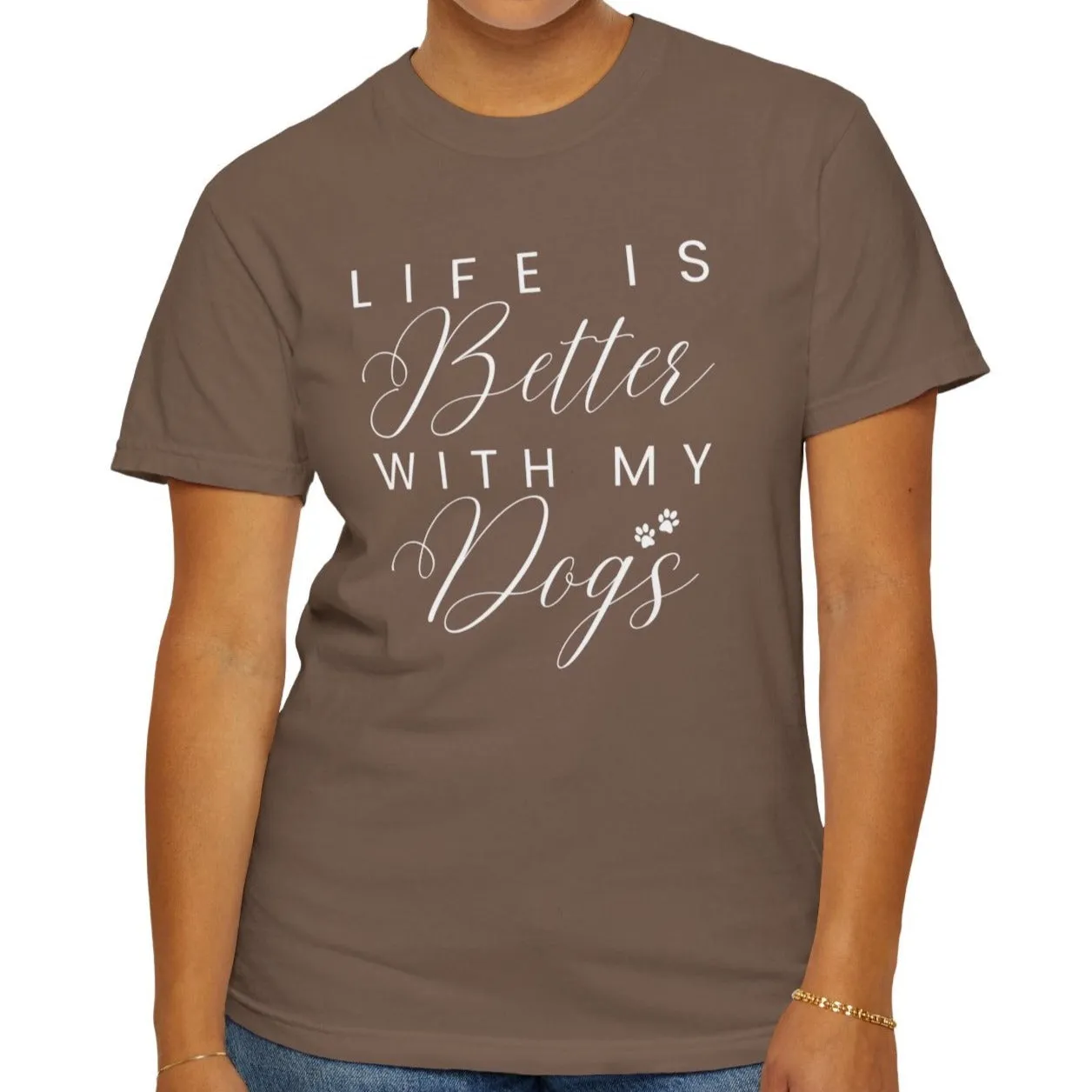 Life is Better with My Dogs Comfort Colors Women's Tee - Cozy Canine Style