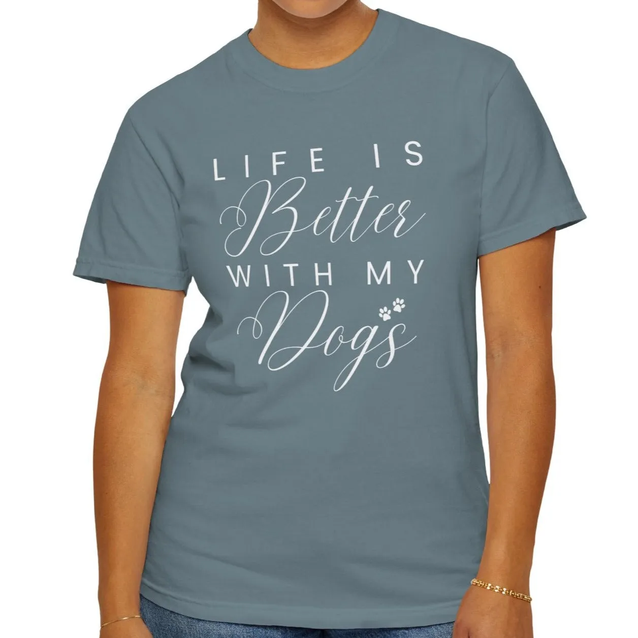 Life is Better with My Dogs Comfort Colors Women's Tee - Cozy Canine Style