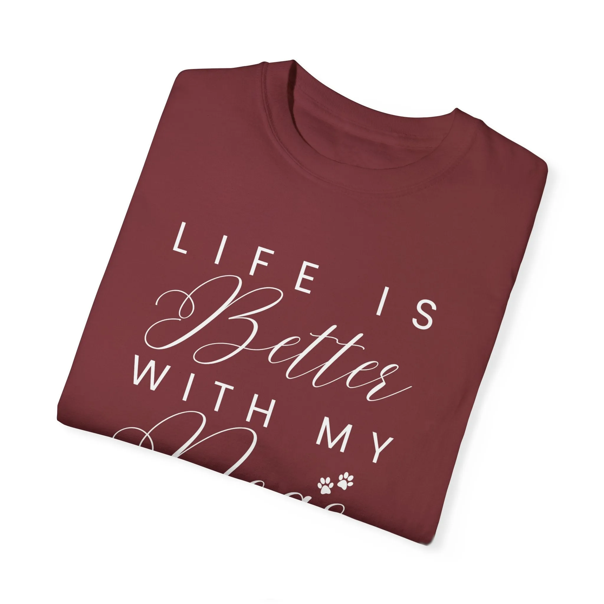 Life is Better with My Dogs Comfort Colors Women's Tee - Cozy Canine Style