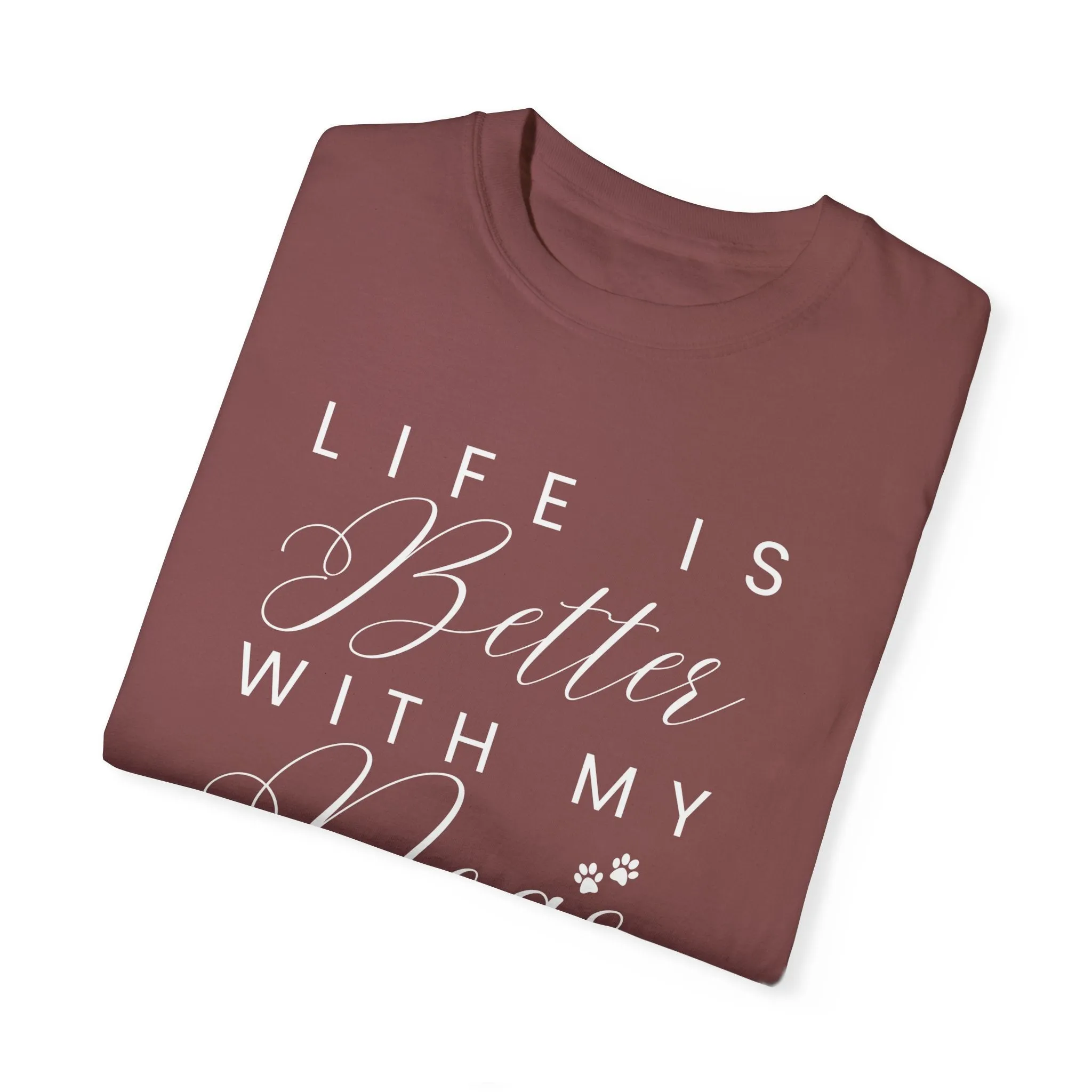 Life is Better with My Dogs Comfort Colors Women's Tee - Cozy Canine Style