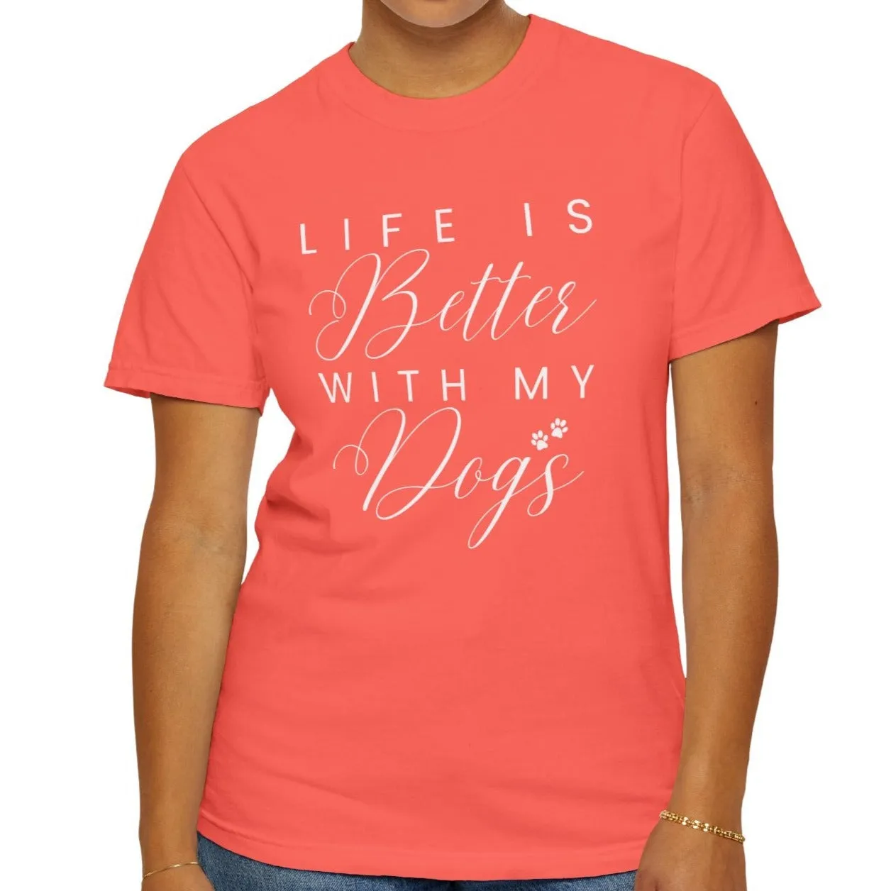 Life is Better with My Dogs Comfort Colors Women's Tee - Cozy Canine Style
