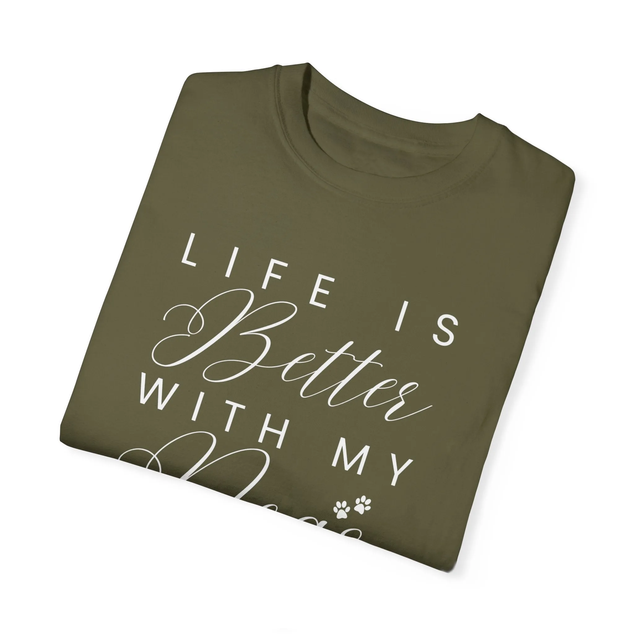 Life is Better with My Dogs Comfort Colors Women's Tee - Cozy Canine Style