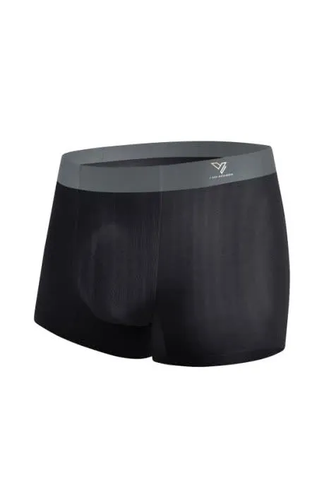 Mens Vinylon Fiber Seamless Boxer Briefs Underwear 2 Pack