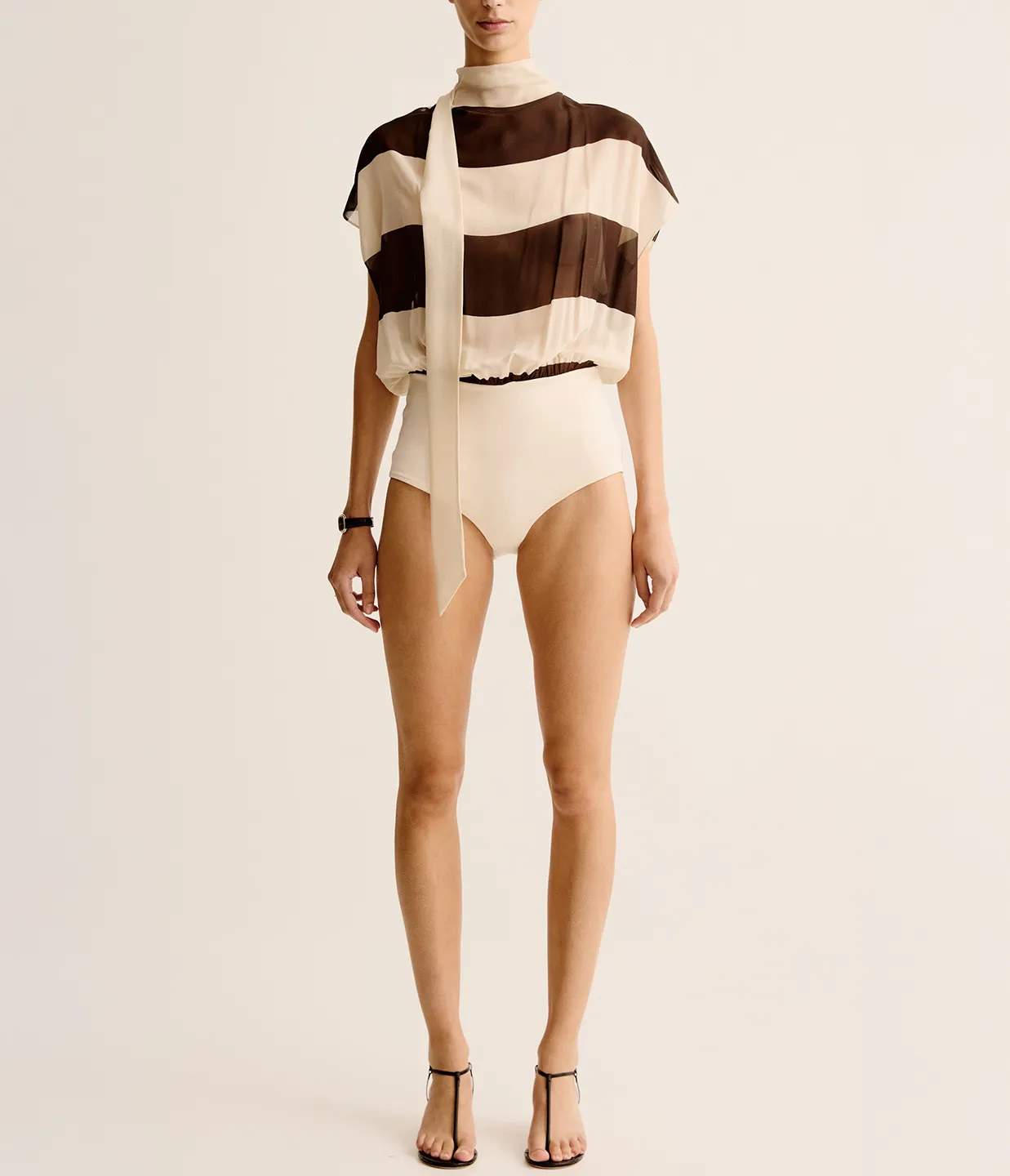 Mono Stripe Bodysuit in Java Stripe