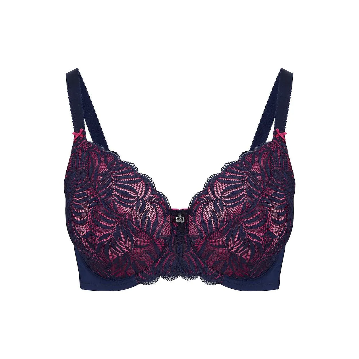 Radiate Lace Full Cup Bra - Navy Berry