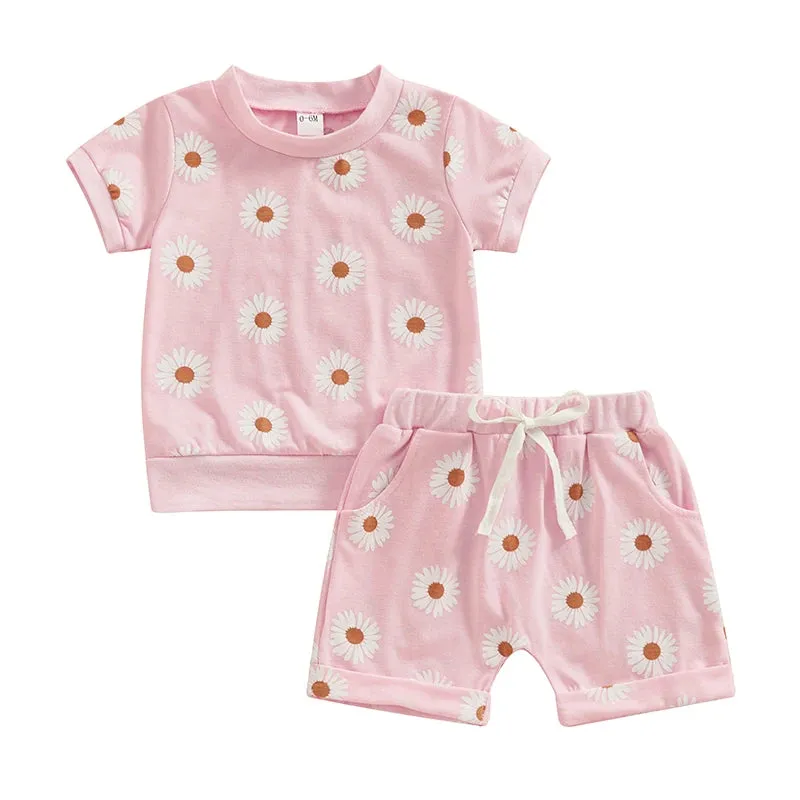 Toddler Newborn Baby Girls Summer Clothing Set