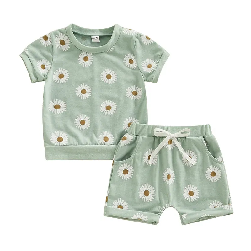Toddler Newborn Baby Girls Summer Clothing Set