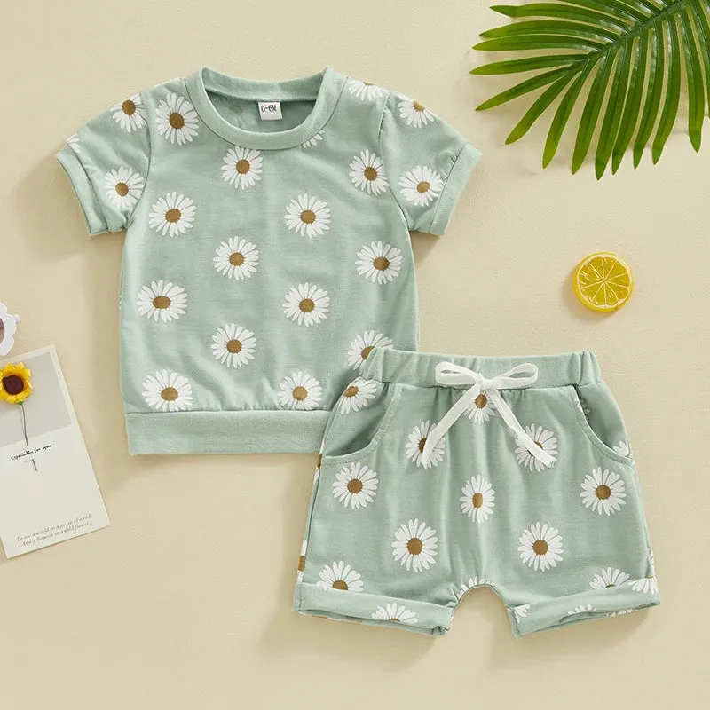 Toddler Newborn Baby Girls Summer Clothing Set