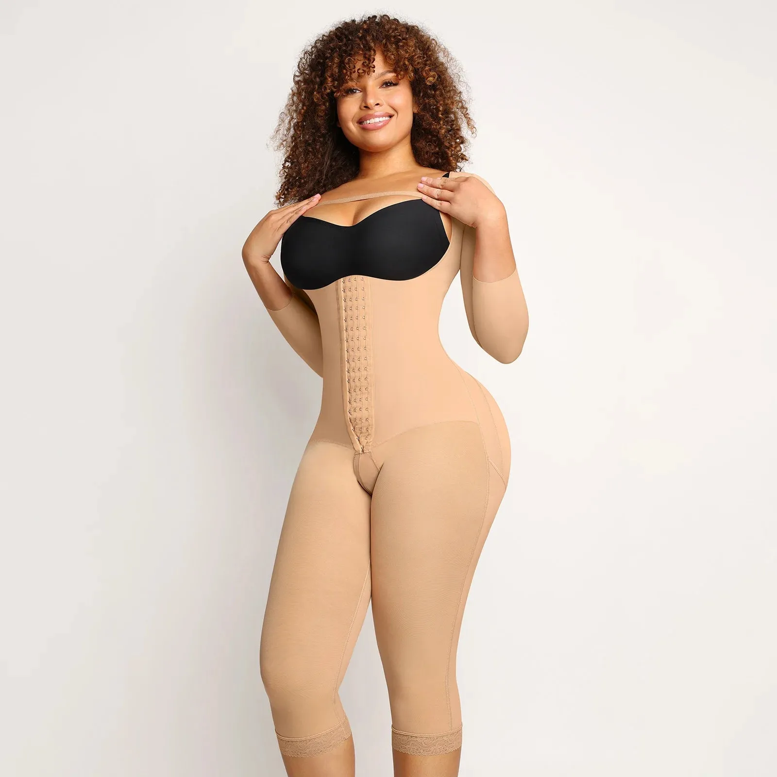 Women Long Sleeve Corset Waist Trainer Body Shaper Tummy Control Shapewear Bodysuit Slimming Girdle