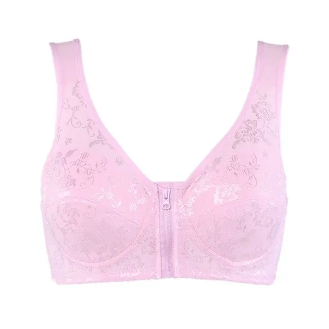 Women Push Up Bra zipper