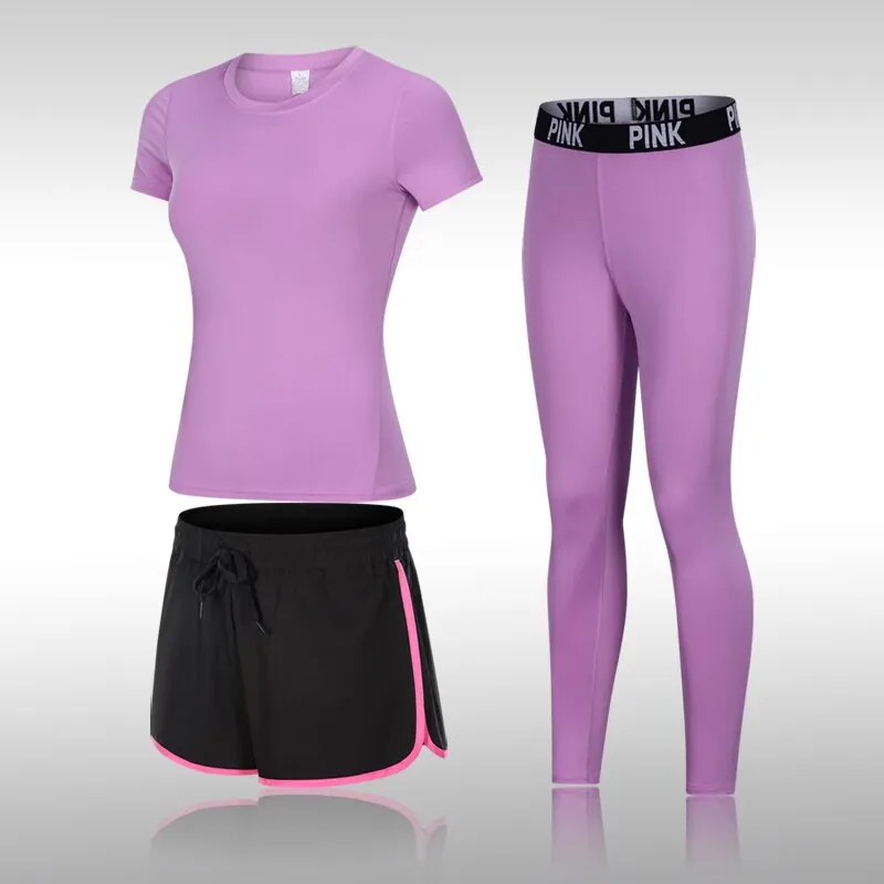 Women Running Set Gym Legging Thermal Underwear Sportswear Compression Fitness Quick-Drying Tights Track Suit Yoga Workout Sets